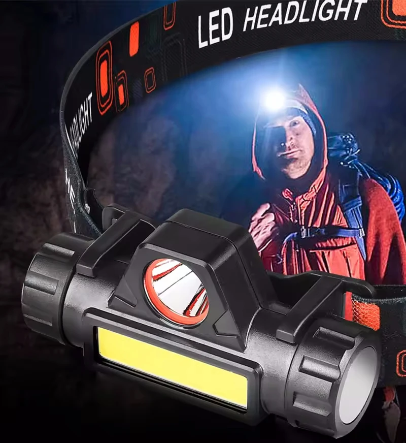 mini size LED Headlight USB Rechargeable Headlamp Headlight Waterproof Headlamp Rechargeable Battery Camping flashlight