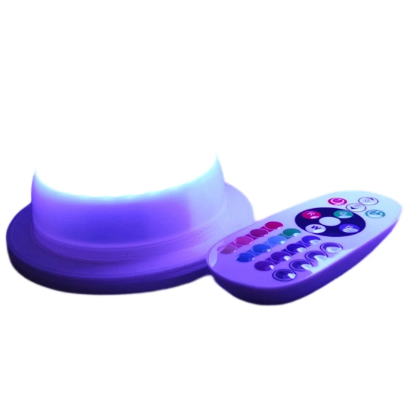 Strong brightness RGB led rechargeable light under banquet table for wedding