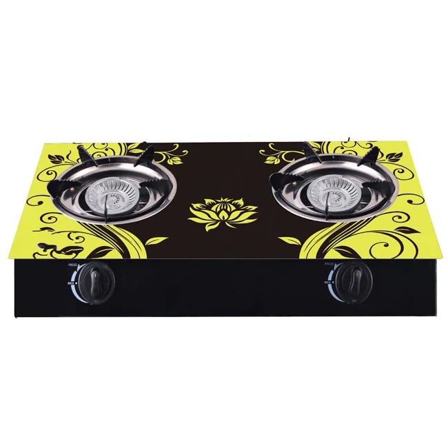 Автоматическая газовая плита из нержавеющей стали, газовая плита с 2 горелками