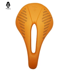 TAOZIK TS010 винтажная желто-оранжевая искусственная Губка из микрофибры кожа полностью углеродистая 150 мм седло для горного велосипеда