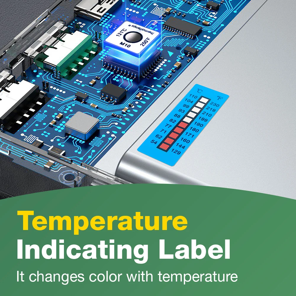 New Product Fy Thermo Non Reversible Color Change 75C Weather Thermometer Stickers Baby Temperature Sticker Label