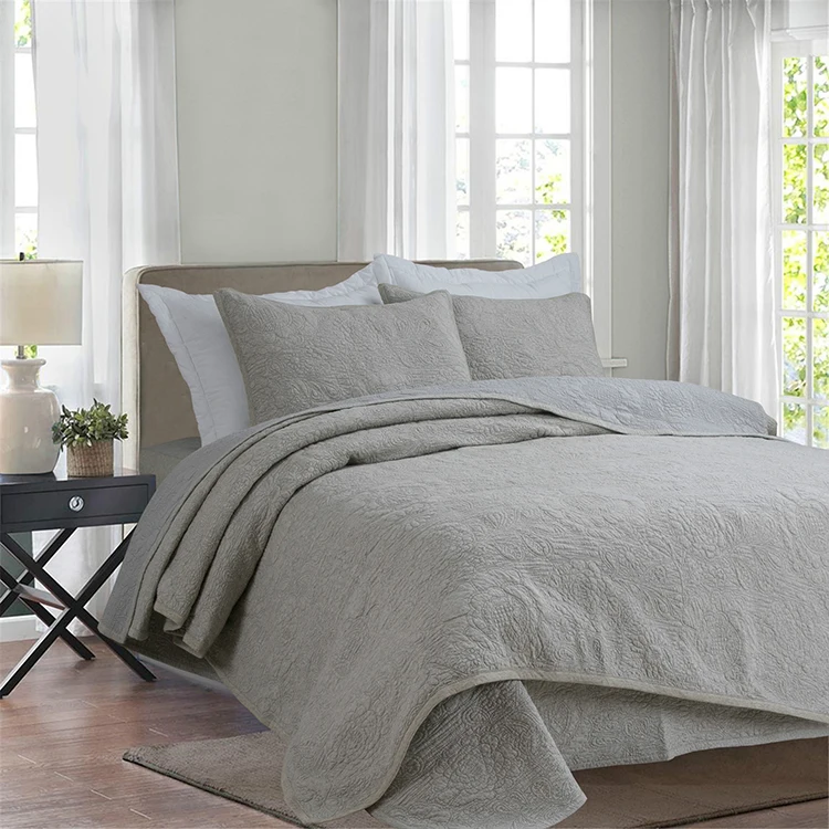 Home embroidery king size bed duvet cover 100% cotton bedding set