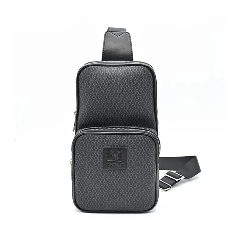 Custom High End Coated Canvas Mens Travel Bag on Chest Stylish Mens Chest Bags