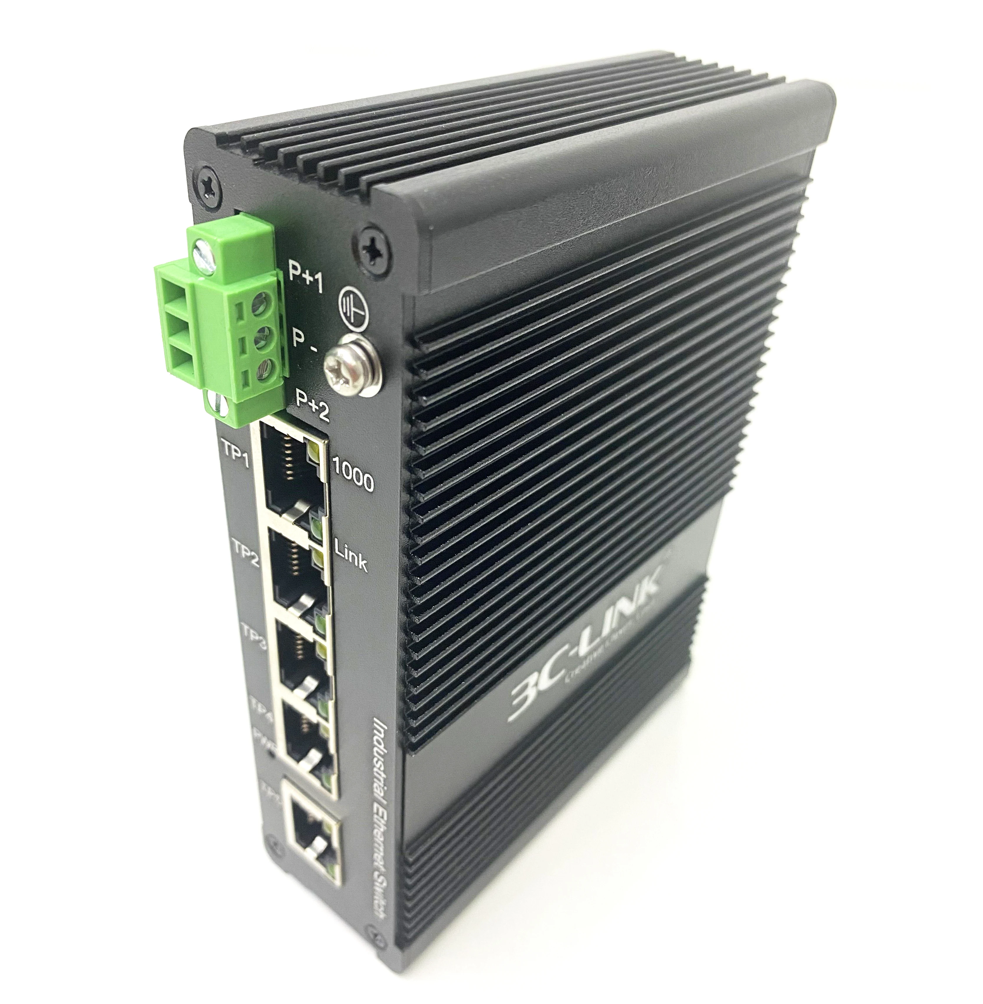 Промышленный коммутатор с 2 слотами GE SFP + 8 10/100/1000 м POE cctv Реверсивный