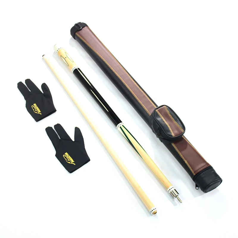 Cheap price billiard accessary kit 1/2 pool cue+cue case+ billiard gloves for sale