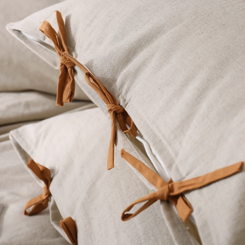 Hot Sales High Quality Customized 100% Cotton linen Bedding Set Bed Sheets