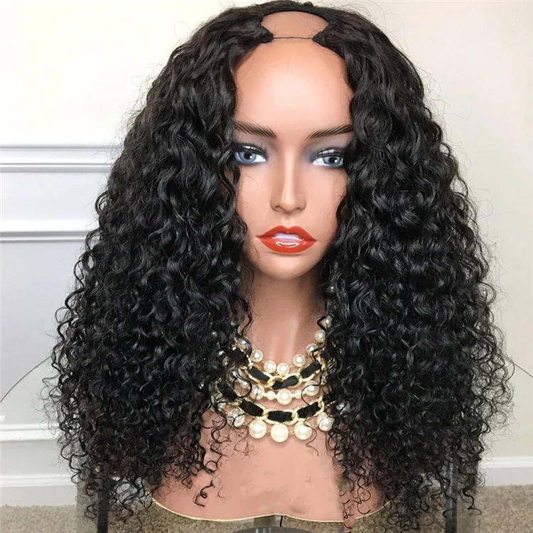 Hot Beauty Kinky Curly U Part Wig Human Hair Wholesale Virgin Wigs Human Hair 100 Human Hair Wigs