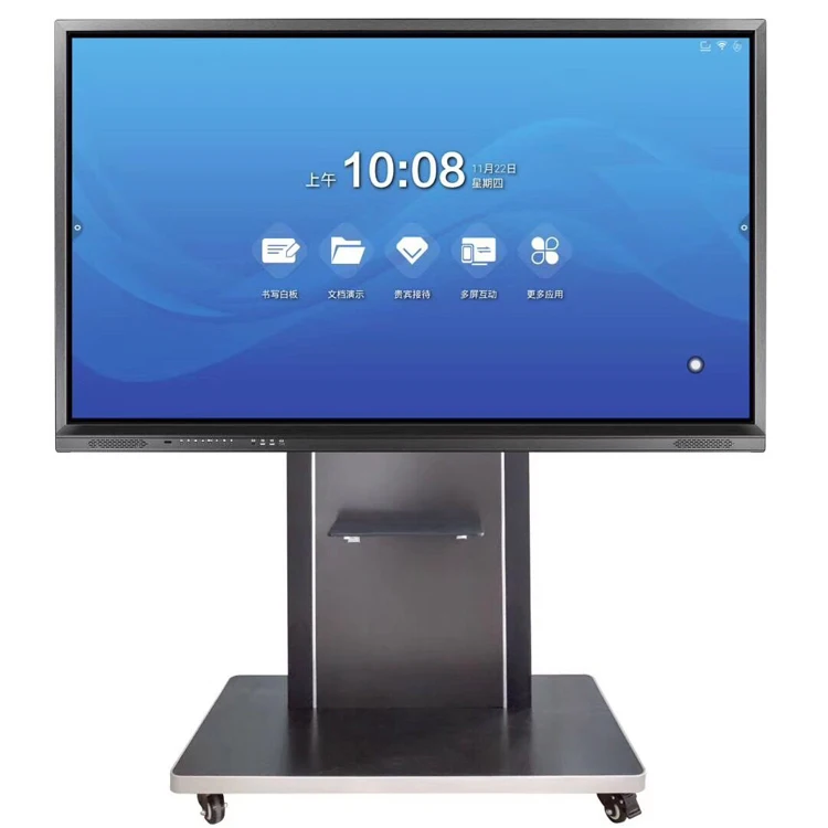  Интерактивная сенсорная светодиодная интерактивная панель 4K UHD 55 65 75 86 дюймов 20 точек для образования и