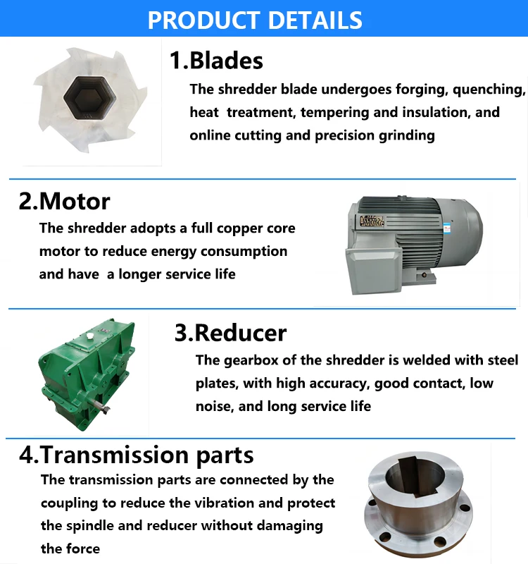 Supply wholesale price of home plastic shredder small plastic bag twin shaft shredder crusher