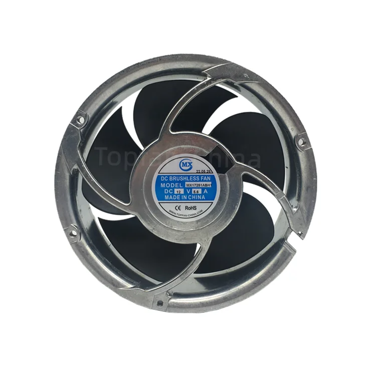 172x51mm Inverter Axial Flow round Fan with Large Air Volume Double Ball Bearing Plastic Blade for Restaurant OEM Customizable