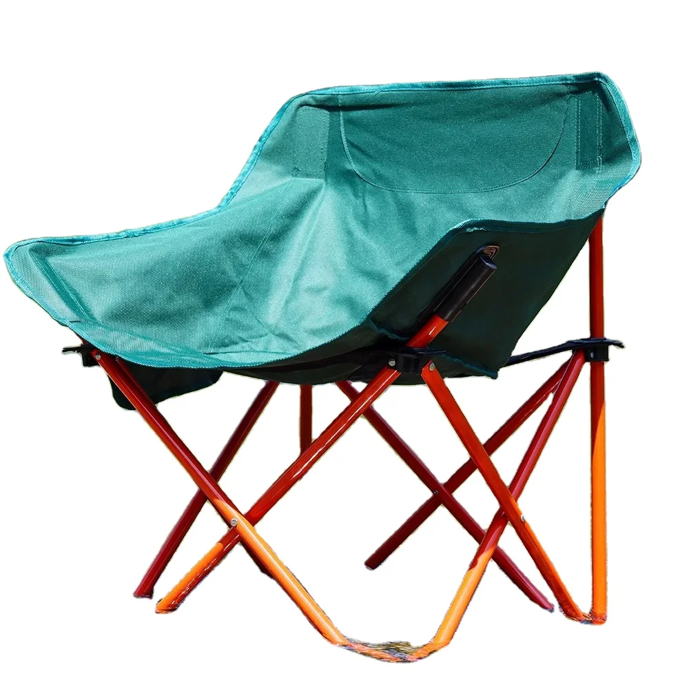 Customized Portable Fordable Chair Lightweight Iron Frame Moon Camping Fishing Travel