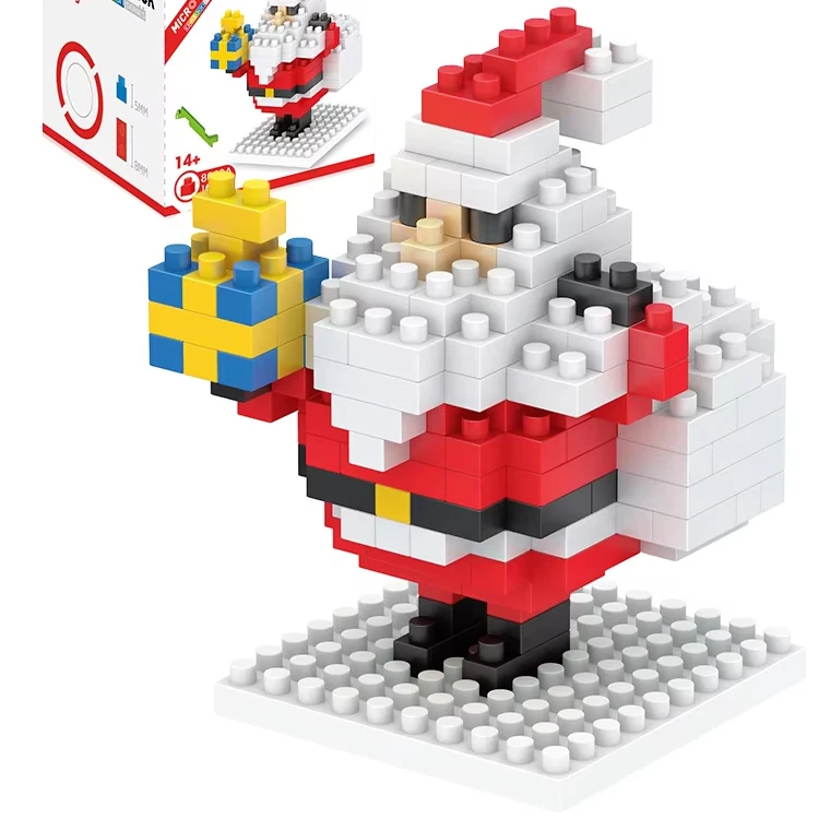 2023 Hot Selling ABS Mini Building Block Assembly Toy 3D DIY Christmas Building Block Set for Kids Play Anime Style Model Toy