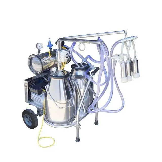 Mobile Kurtsan Milking Machines With Four Milk Buckets