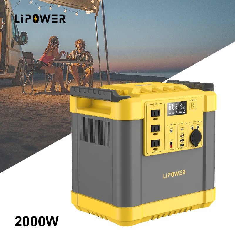 Lipower 110 В 220 2000 Вт Аккумулятор Lifepo4 солнечный генератор портативная электростанция для кемпинга