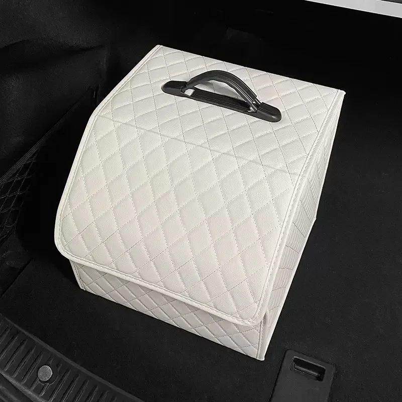 Multi-Function PU Leather Car Trunk Storage Box Efficient Backseat Organizer for Storage and Organization