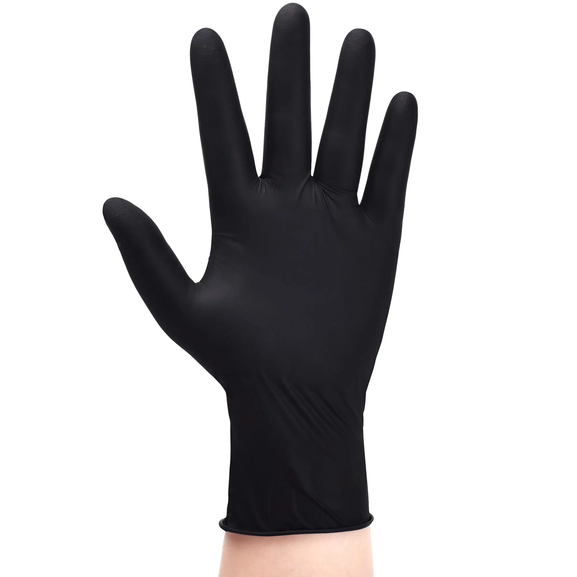 Guangzhou Wholesale Food Grade Nitrile Gloves Heavy Duty Finger Texture Powder Free Disposable Nitrile Gloves