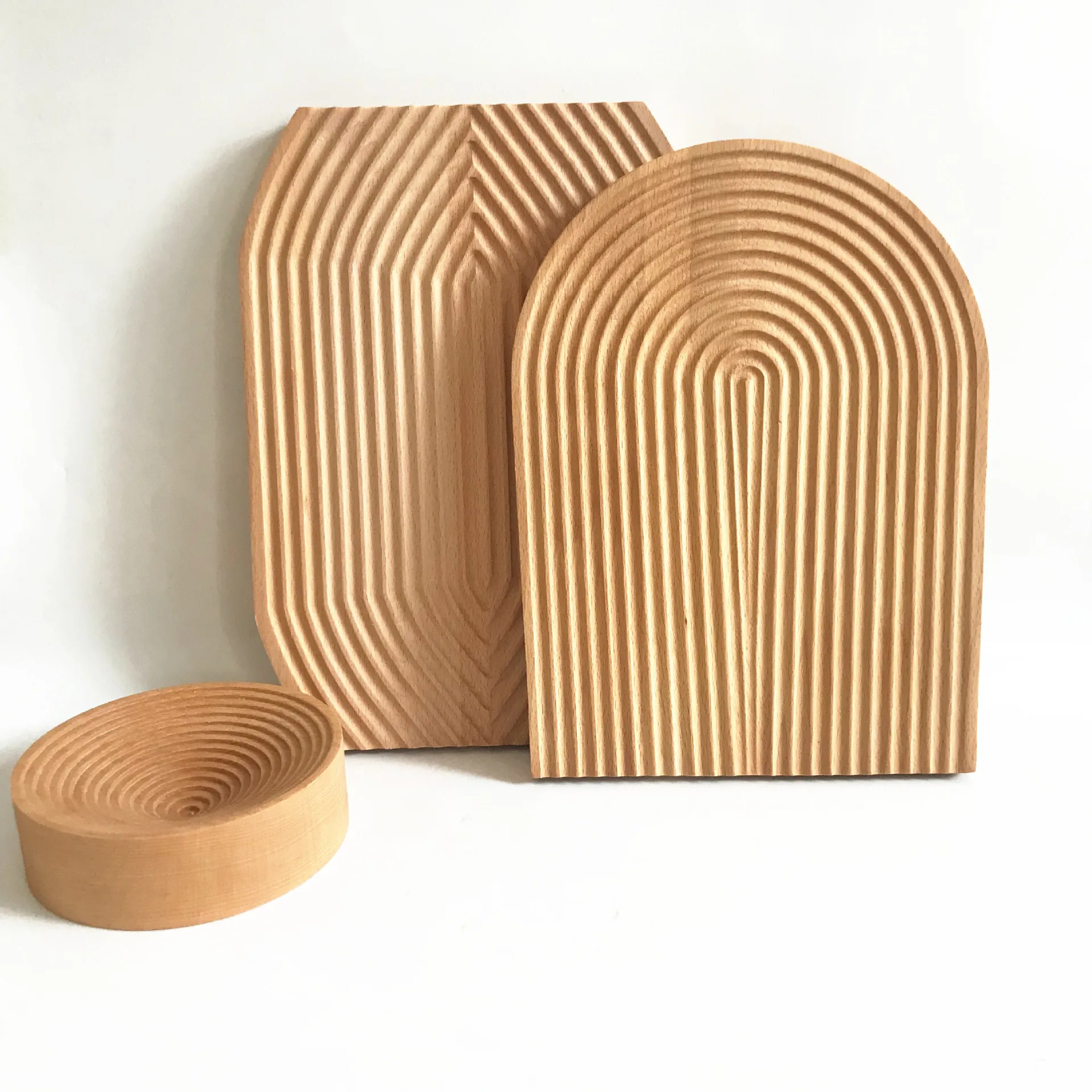 Nordic Geometric Meal Board Beech Bread Board Parcel Shelf Fruit Tray Kitchen Unit Wooden Cutting Board