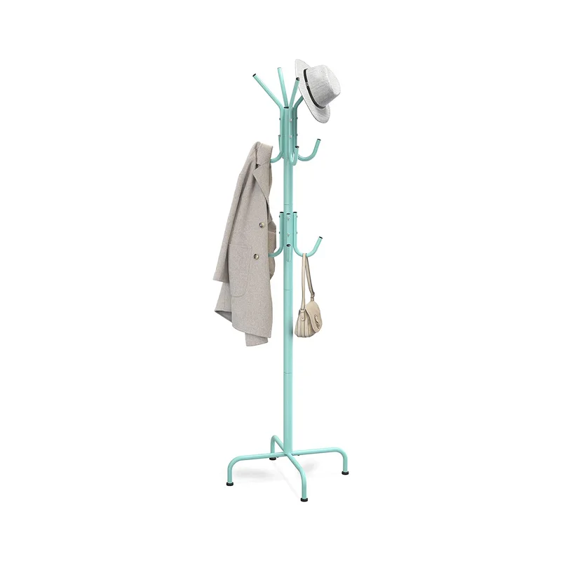 Factory Directly Sale Clothes Rack Metal Simple Standing Coat and Hat Hanger Organizer Rack
