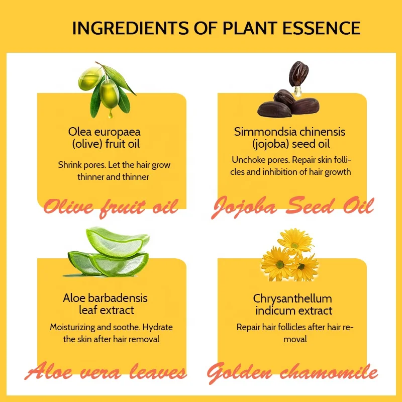 Non-Irritating Quick Removing Hair Depilatory Cream Spray Hair Removal Inhibitor For Body And Face Arm Armpit Leg