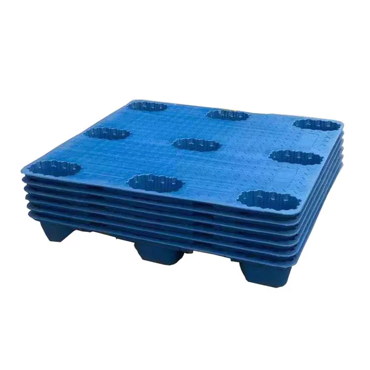 1000x1000x150mm Heavy Duty Stackable Nestable 9 Feet Hdpe 4 Ways Forklift Access Plastic Pallet For Warehouse
