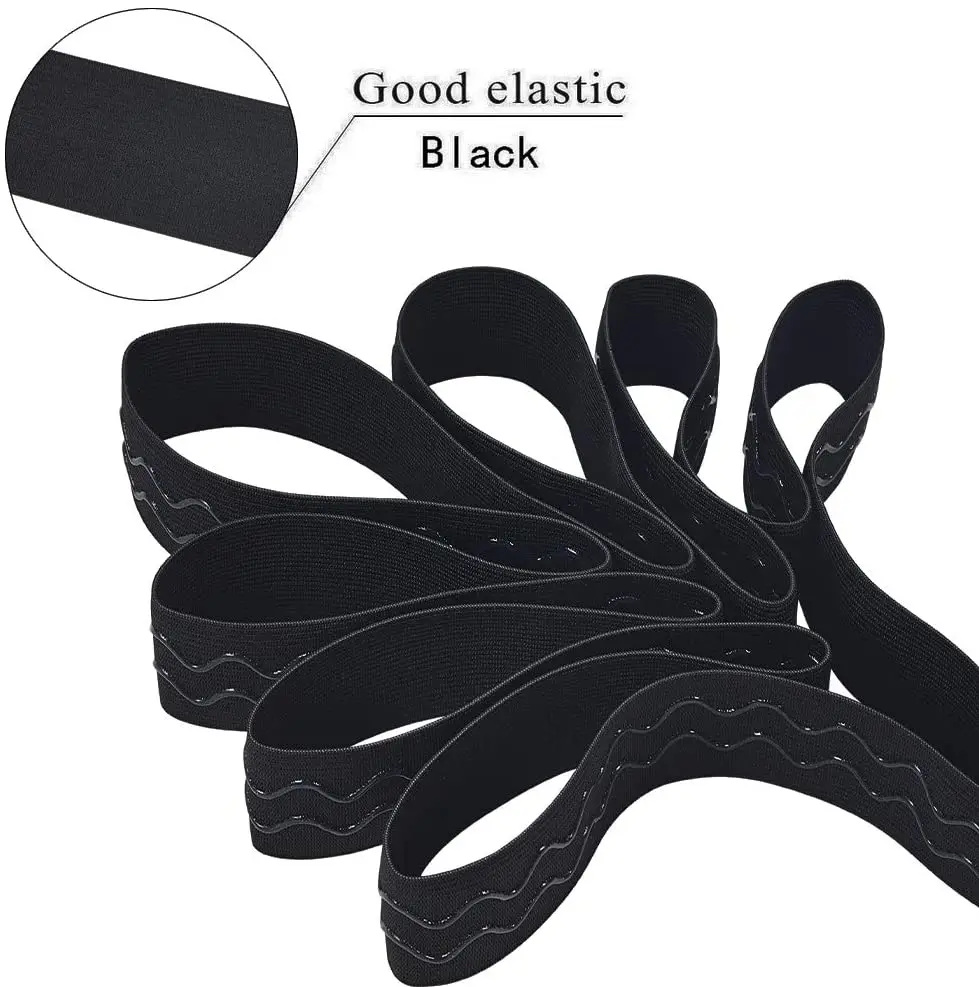 Eco friendly Cycling jersey sleeve Elastic tape Plain anti slip fabric silicone Gripper Power Band