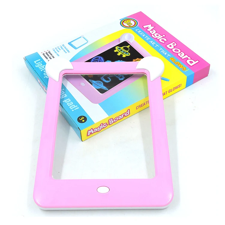 3D Fluorescence LED Drawing Board Toys For Children Aged 3+ Learning Toys Puzzle Early Education Drawing Board Toy