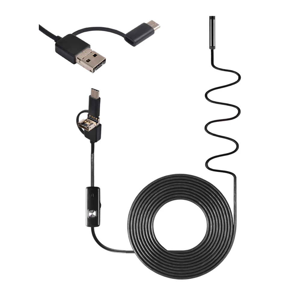 8mm 720P 3 in 1  2M Rigid Wire Endoscopic Camera Ridgid Camera Sewer Inspection Sewer Inspection Camera For Sale