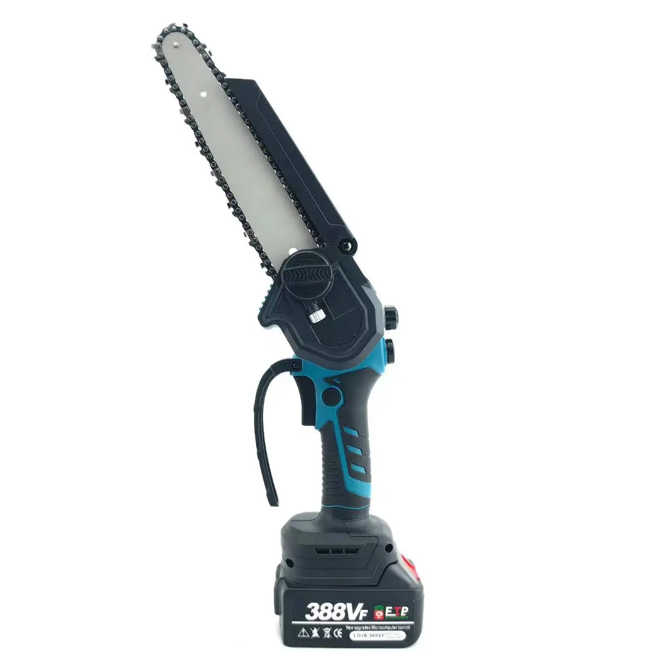 The best-selling mini electric chain saw, the new digital display oil pot cordless one-handed chainsaw