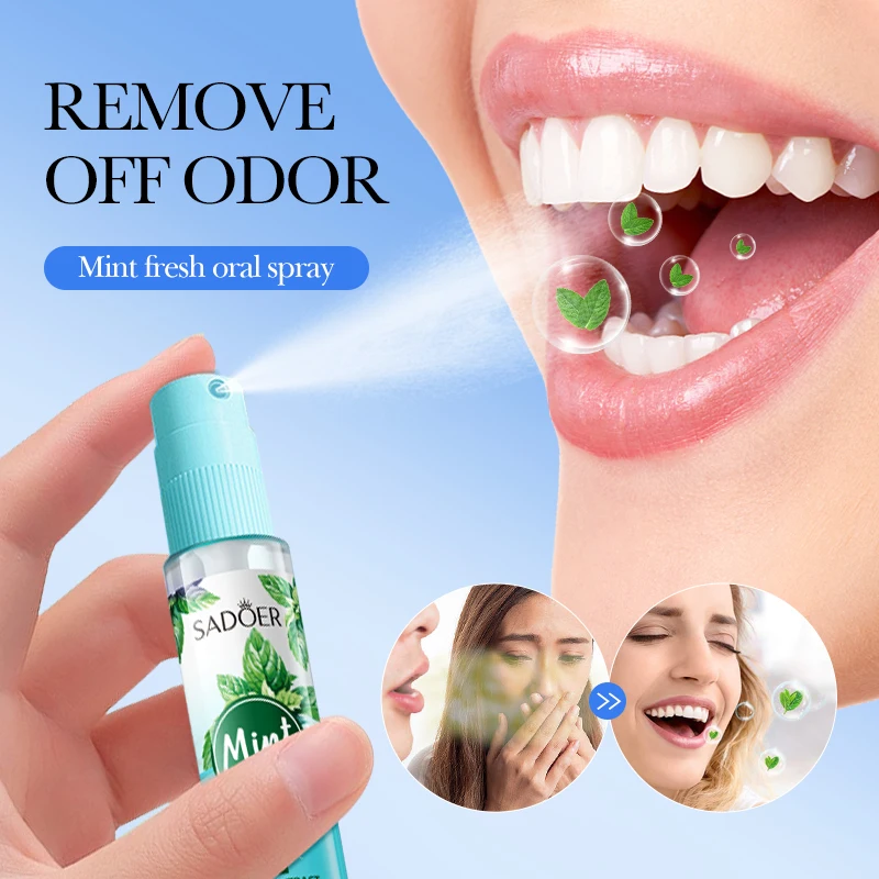 SADOER OEM ODM Portable Mint Mouth Spray Refreshing Oral Care Persistent fragrance Breath Refresher Oral Spray
