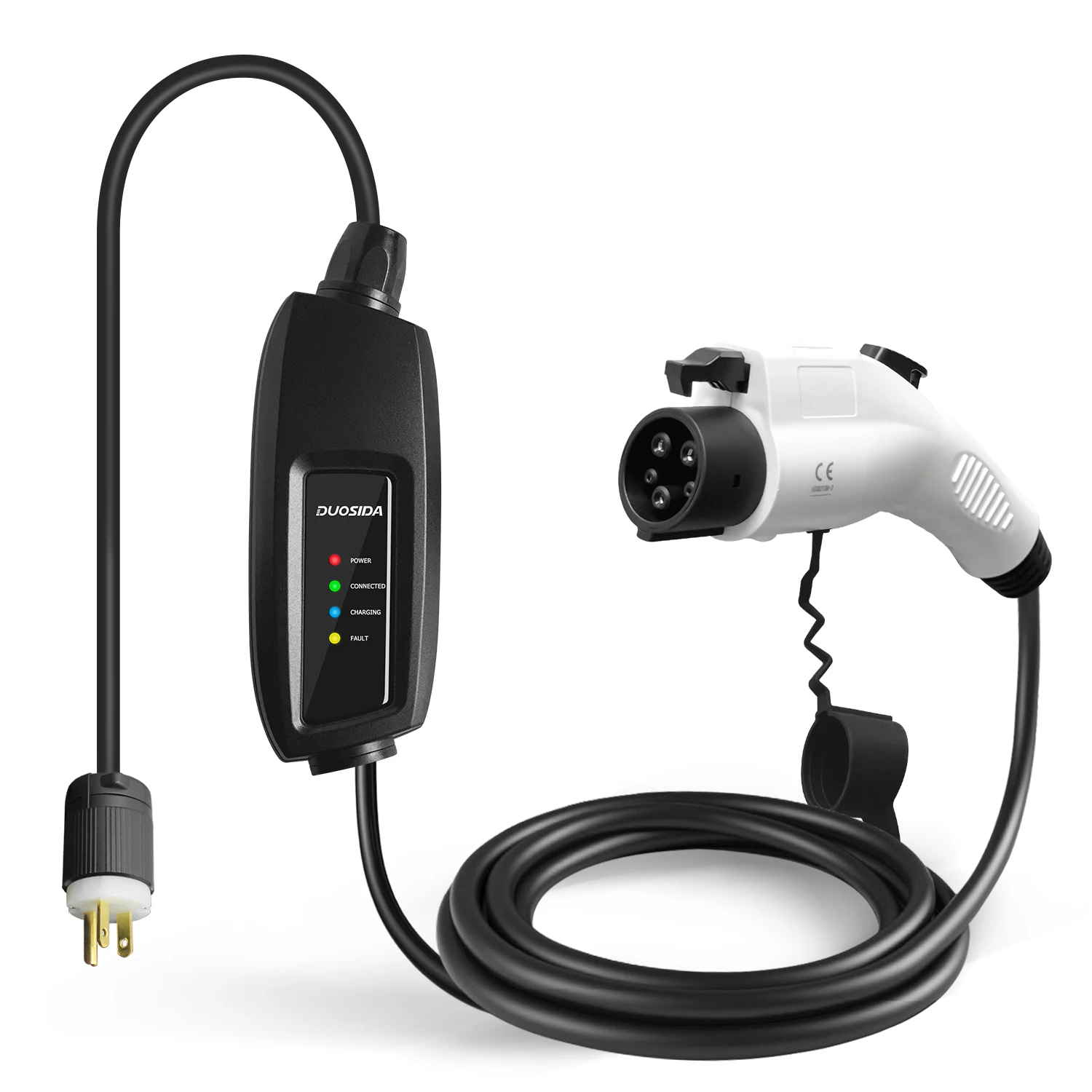 Duosida 16A 3.6KW EVSE Portable Level 2 EV Car Charger Home Fast Charging with SAE J1772 NEMA 6-20