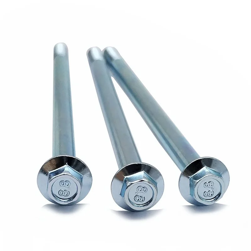 Factory Sale High Quality Hex Head Flange Bolt Zinc Plated Finish Industrial Hex Flange Bolt