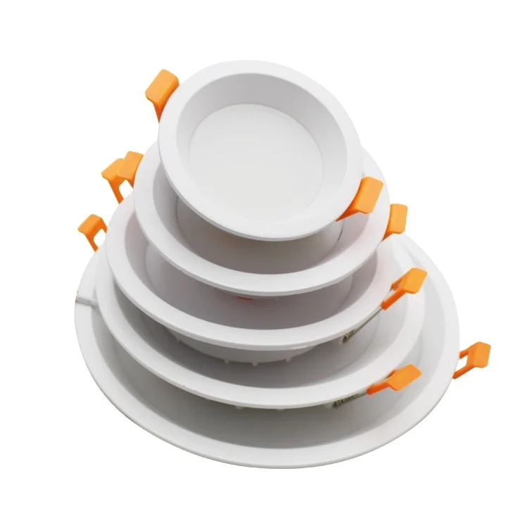 Commercial project modern design recessed ceiling mounted 70-200mm cutout dimmable slim smd cob led panel downlight