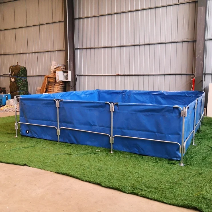 Custom 3000 liter 5000 liters  20000 liter farming geomembrane system foldable pond pvc tarpaulin fish tank price