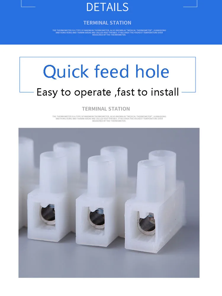 12 poles 12 Way push in Terminal Strip PA66 nylon plastic Insulated Electrical Wire Connector 12 pin terminal block