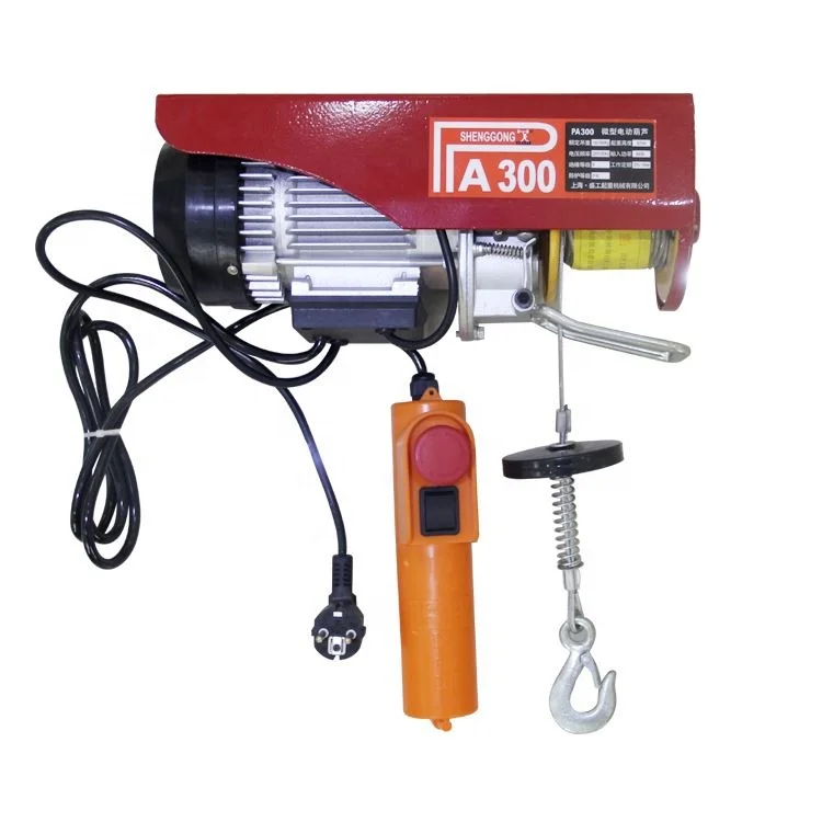 
Hot Sale Lifting Motor PA300 220v Mini Electric Hoist Crane Hoist 