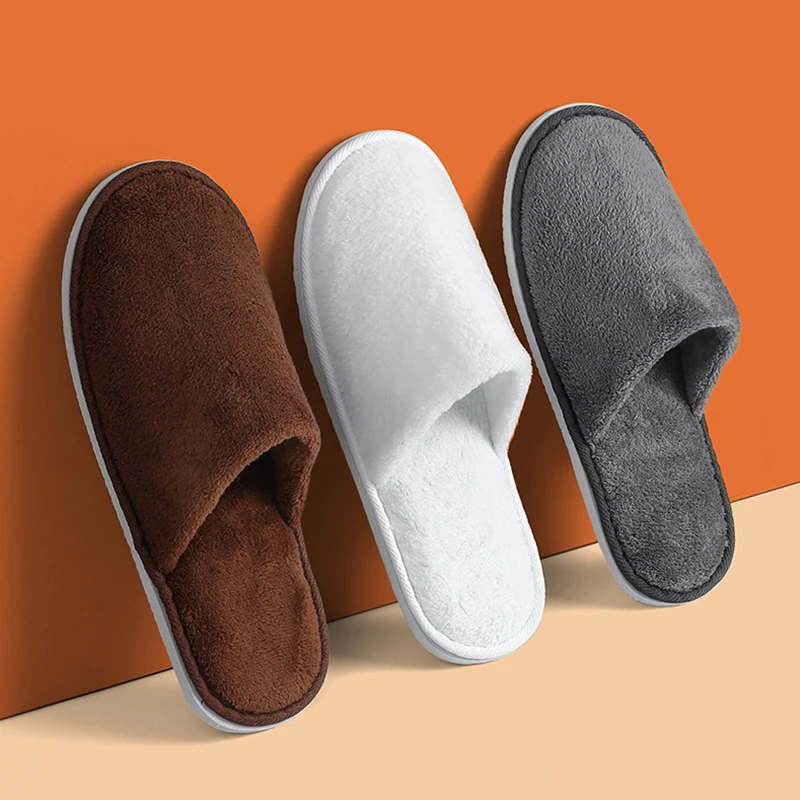 Men and women couple custom logo personalized washable disposable customer service star spa luxury hotel slippers