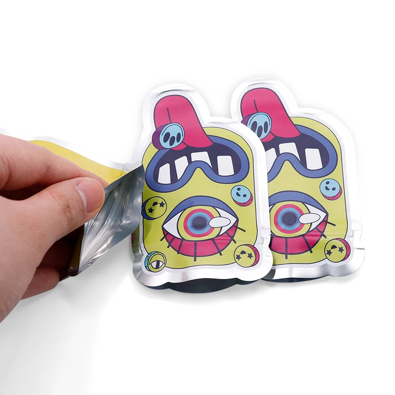 Custom Printed Plastic Aluminized Foil Zipper Smell Proof 3.5g Baggies Packaging Ziplock Mylar Bags