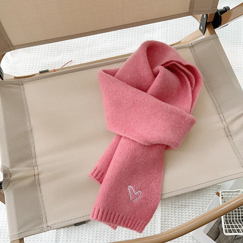 Autumn and winter solid color knitted scarf baby coffee color soft waxy bib boys and girls children Knitting Hat Scarf set