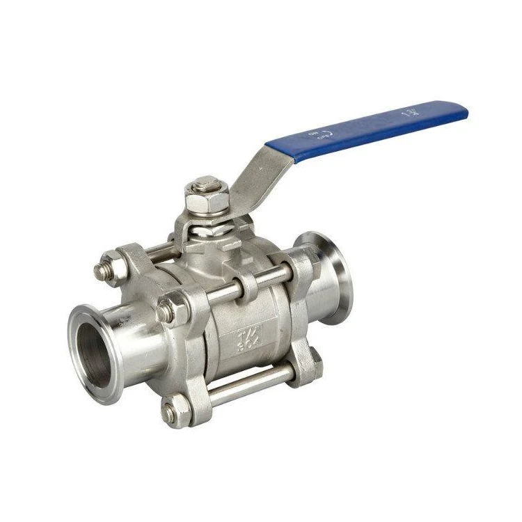 Q81F Valves Stainless Steel 304 Manual or Electric or Pneumatic Camp Connection 3PC Ball Valve for Industrial Application
