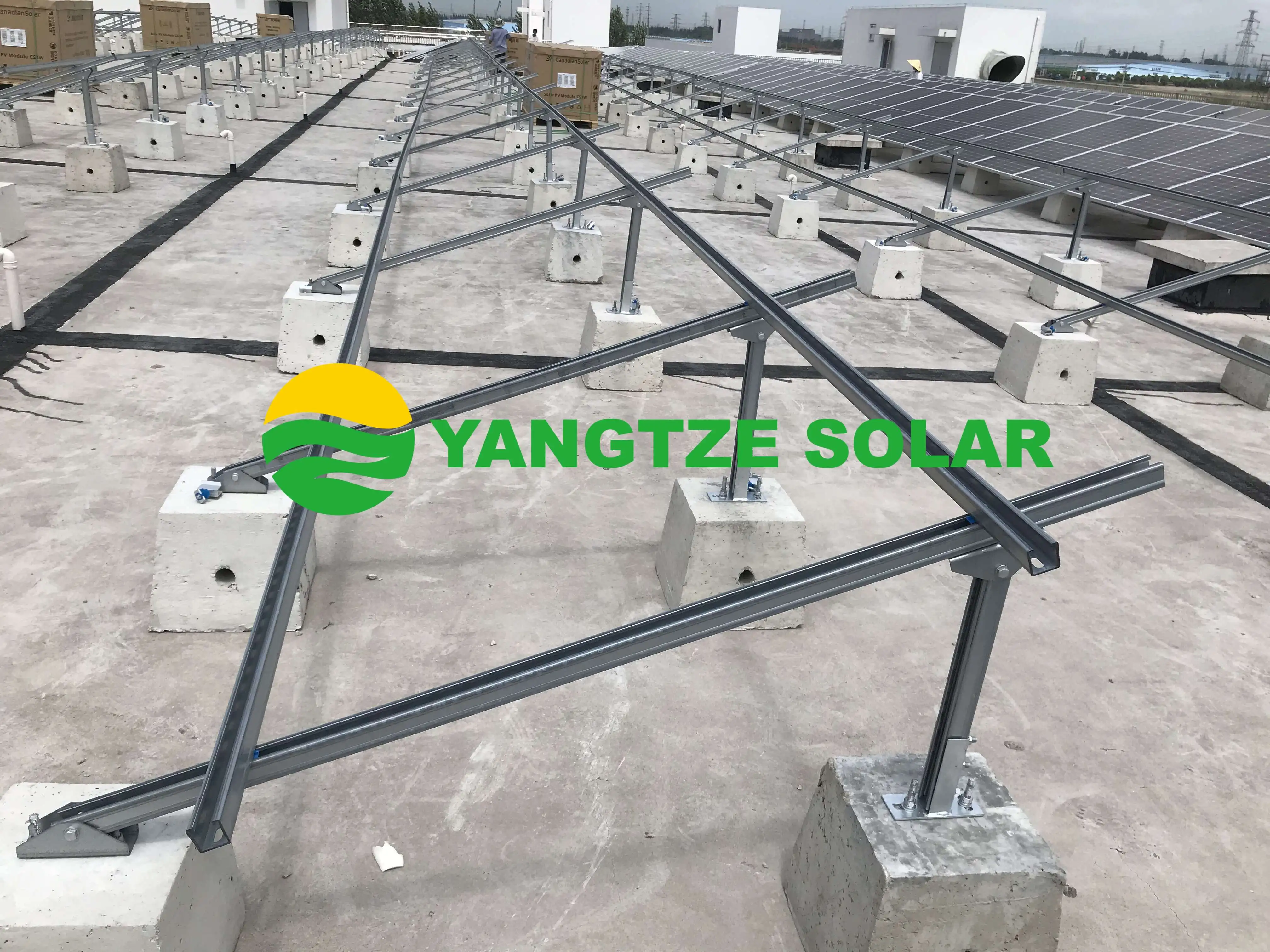 Yangtze Solar 2 MW (2000 kW) grid-tied solar panel manufacturer solar system solar plant