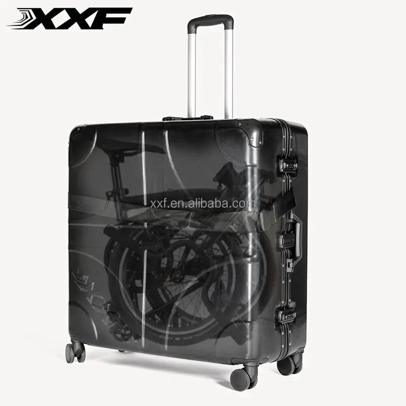 Factory HDPE Folding Bike Box Hard Travel Case Bicycle Bags & Boxes for Folding Bikes Trolley Bag Luggage Bicycle accessories