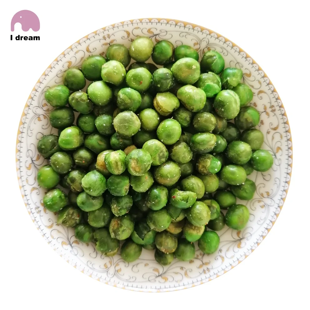 Жареный соленый зеленый горох, чесночный аромат, жареный горох, упаковка 500 г