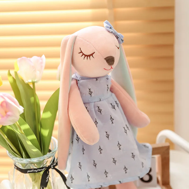 Trend Products 2024 Cartoon Easter Bunny Plush Rabbit Doll Children Soft Plush Stuffed Animal Sleeping Toys For Little Girls