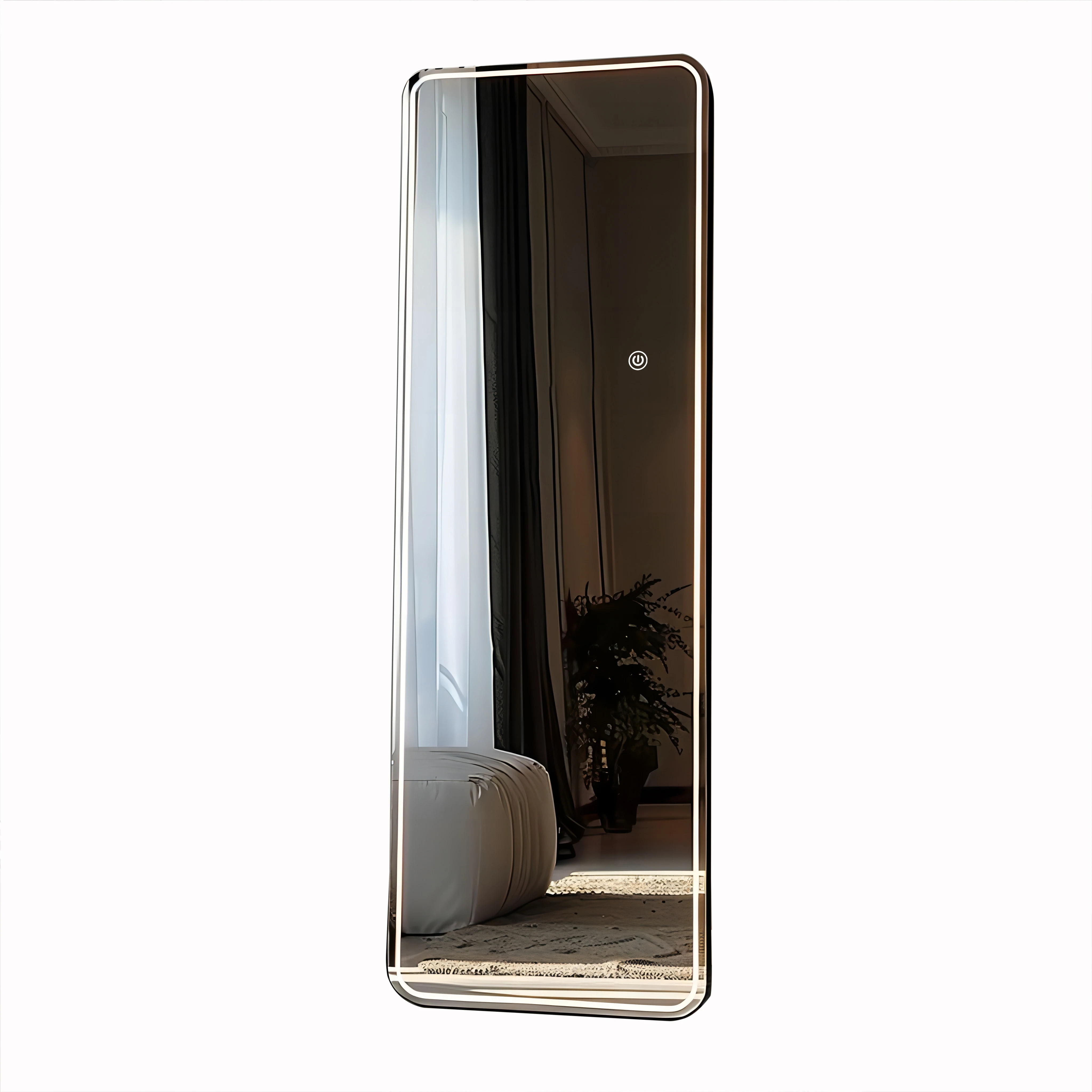 Modern Luxury Bedroom Decor Full-Length Floor Mirror Rectangular Smart Glass Bathroom Mirror Fashionable Rectangle Wall Mirror