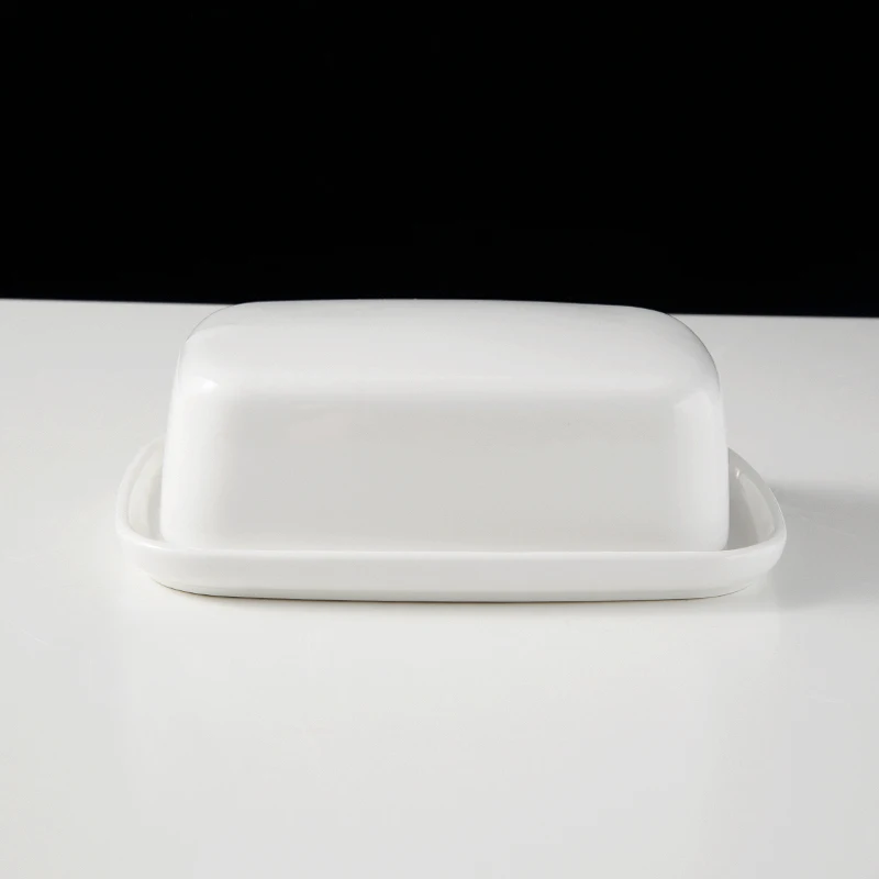 WEIYE 2021 новый дизайн 17,5*12,5 см прямоугольная белая керамическая тарелка с крышкой на заказ