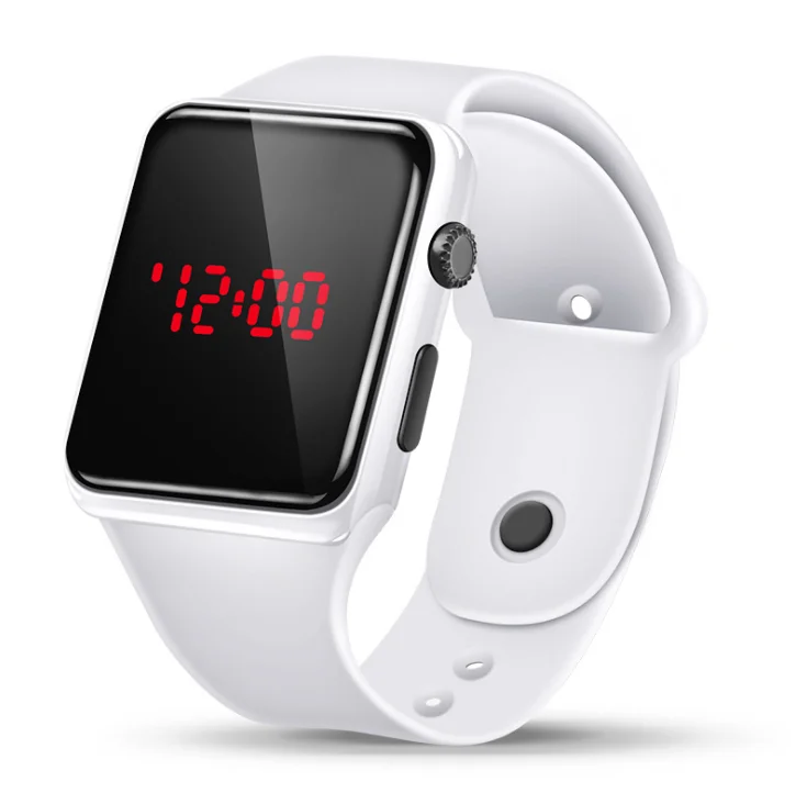 
Manufacturers selling Korean version of square Apple watches children and students sports fashion LED electronic watches 
