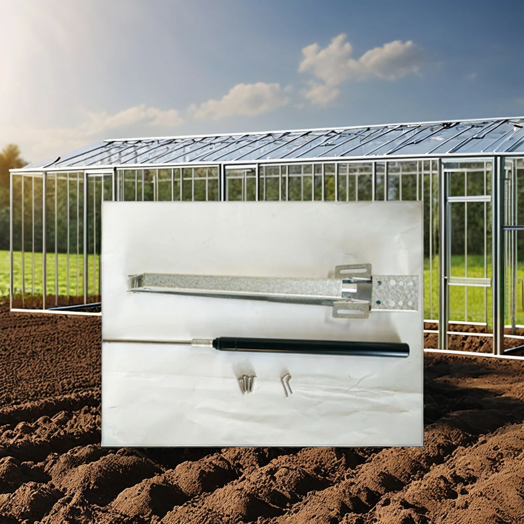 2024 Hot Selling Small Indoor Farming & Gardening Greenhouse Tool Black Garden Vent Window Opener Aluminium Frame Metal Material