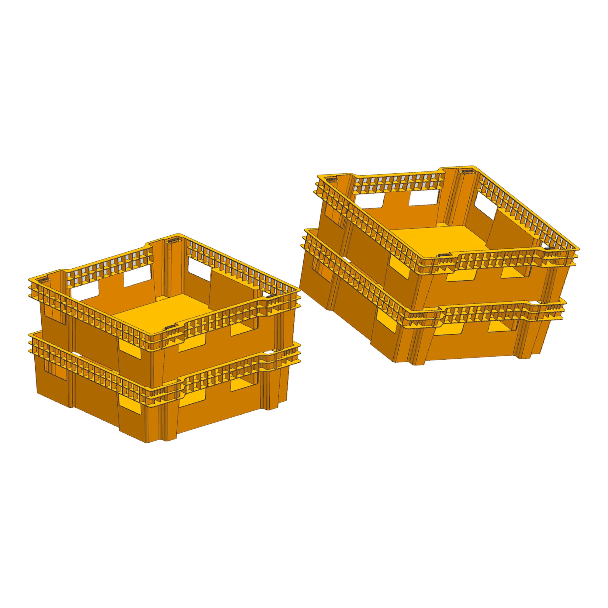 JOIN 1100*1100*350 Stackable Plastic Insect breeding boxes tray used for mealworms black soldier fly BSF buffalo worms crickets