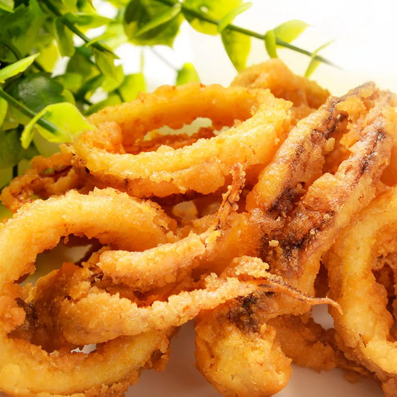 Fried Squid Tentacle And Ring Cooked Bulk Frozen Cooked Fried crisp Breaded Squid Meat