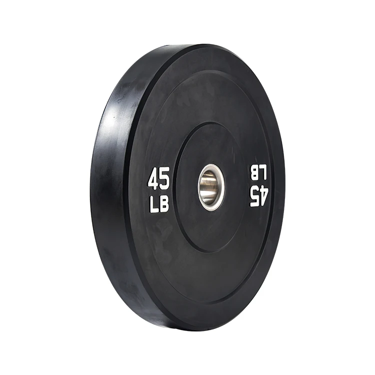 Rouser Fitness LB Bumper Plates Rubber Plates Gym Black Barbell 15LB 25LB 35LB 45LB 55LB Bumper Plates For Training